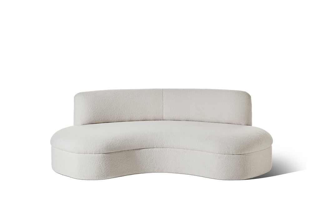 Modern white sofa on a white background