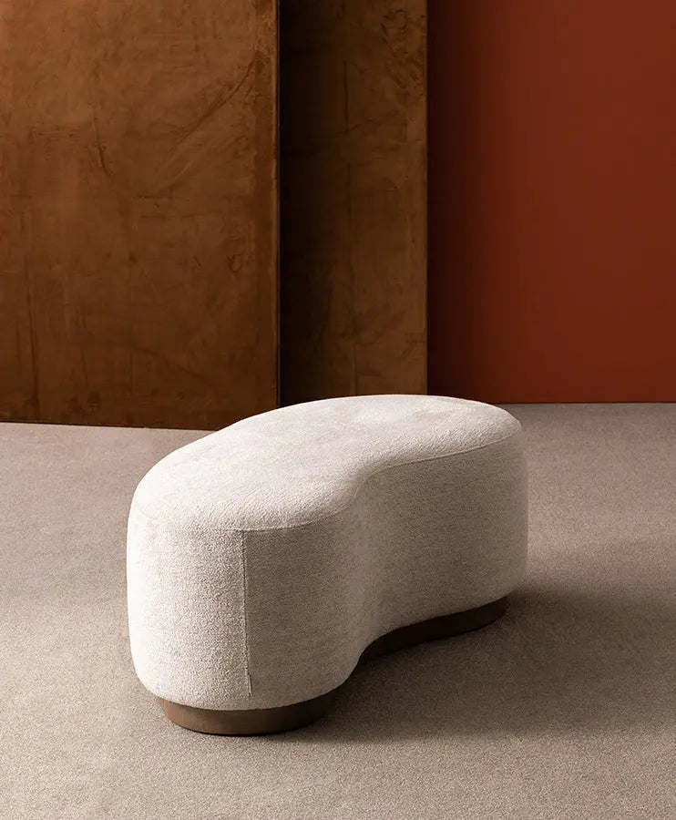 Modern beige Bench on a neutral background
