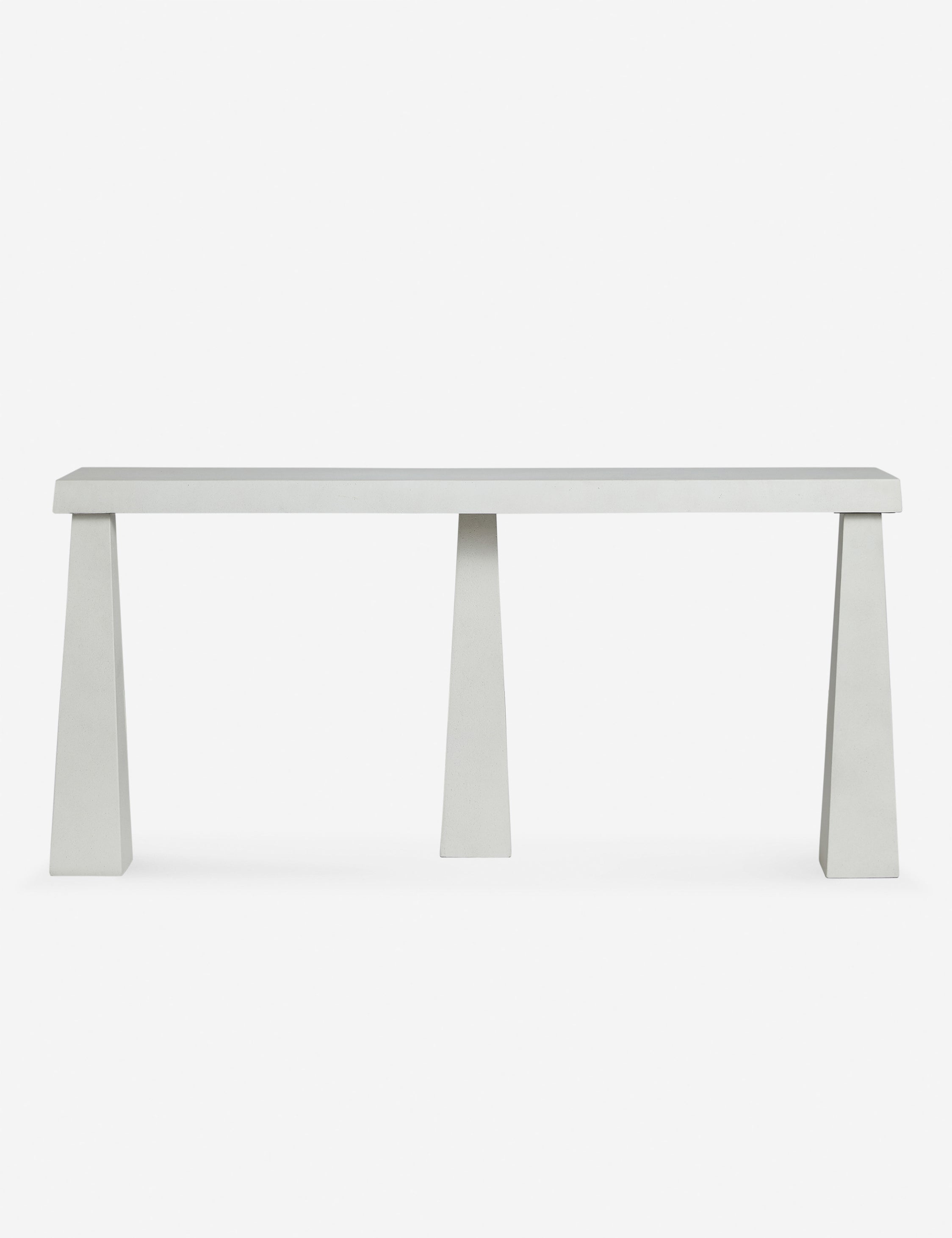 White bench on a white background